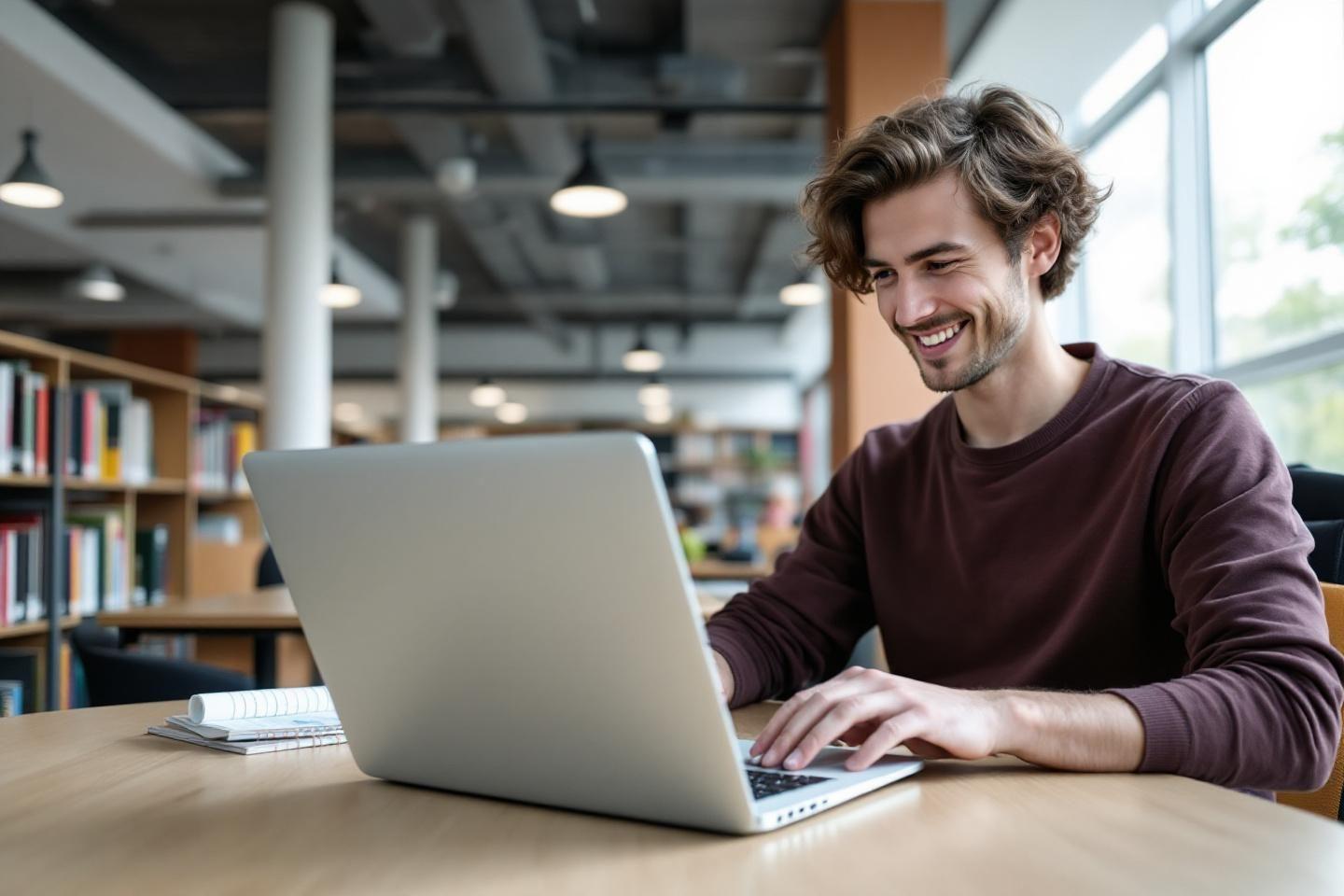 Professionnel utilisant un ordinateur portable dans un espace de travail