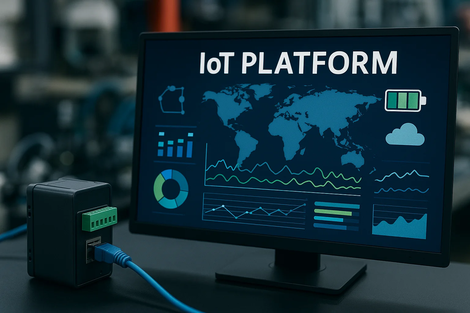Tableau de bord d’une plateforme IoT industrielle