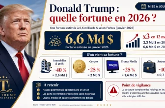 Donald Trump Fortune​ : L&rsquo;évolution flagrante de sa richesse